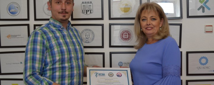 "Fehmi Agani" University in Gjakova receives gratitude from the NGO OPTIMA